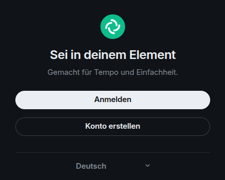 Screenshot Anmelden