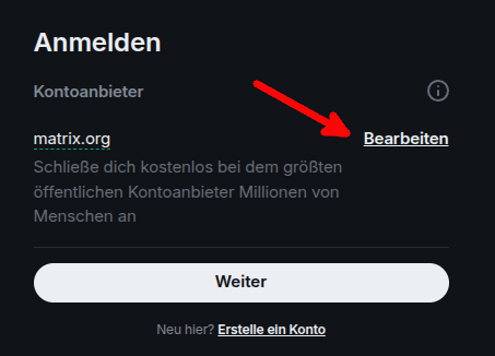 Screenshot Kontoanbieter