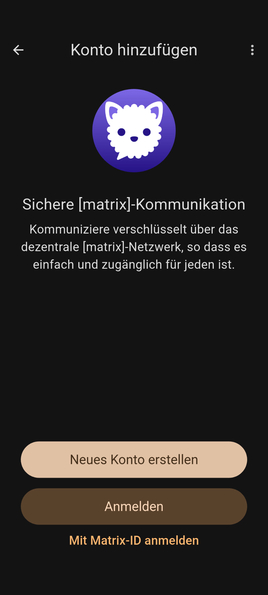 Screenshot Registrieren