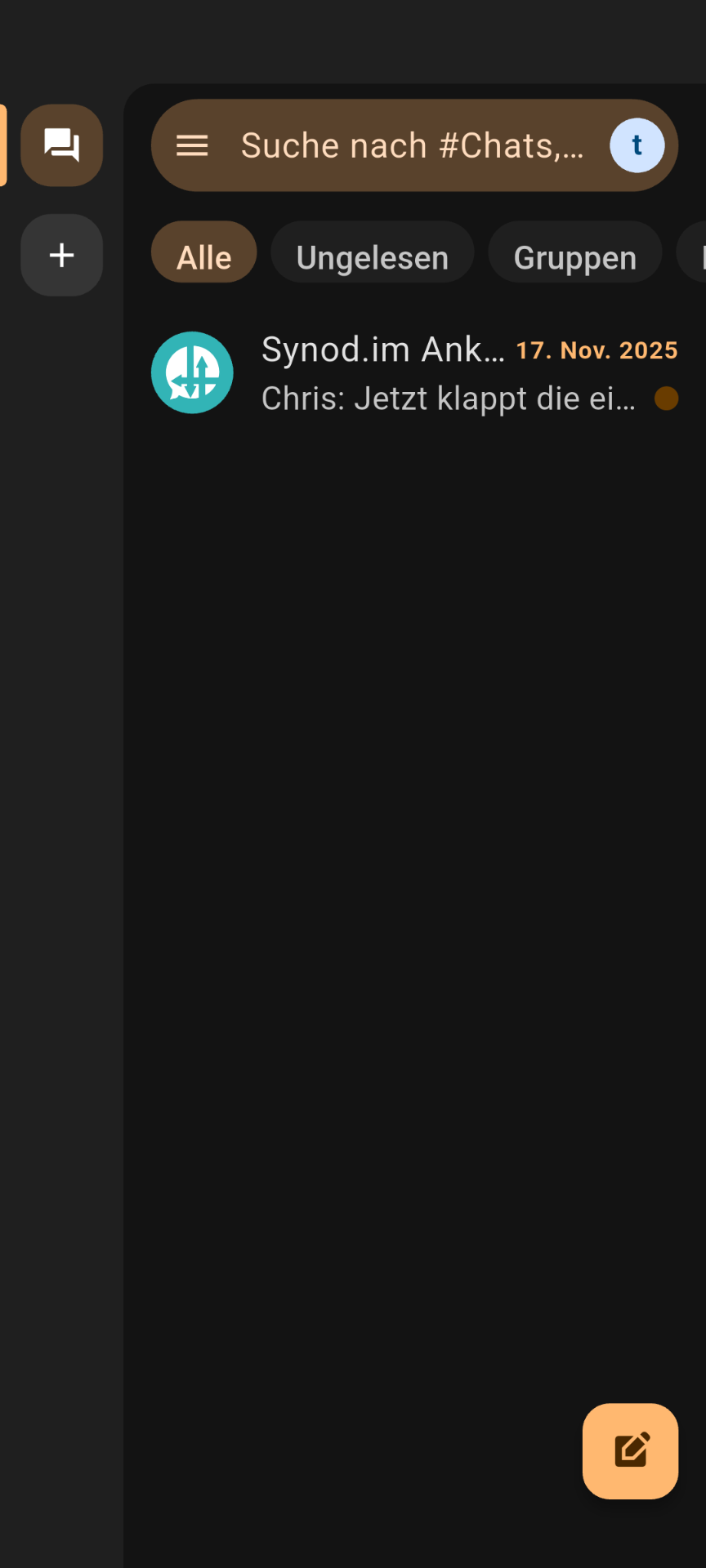 Screenshot FluffyChat Start
